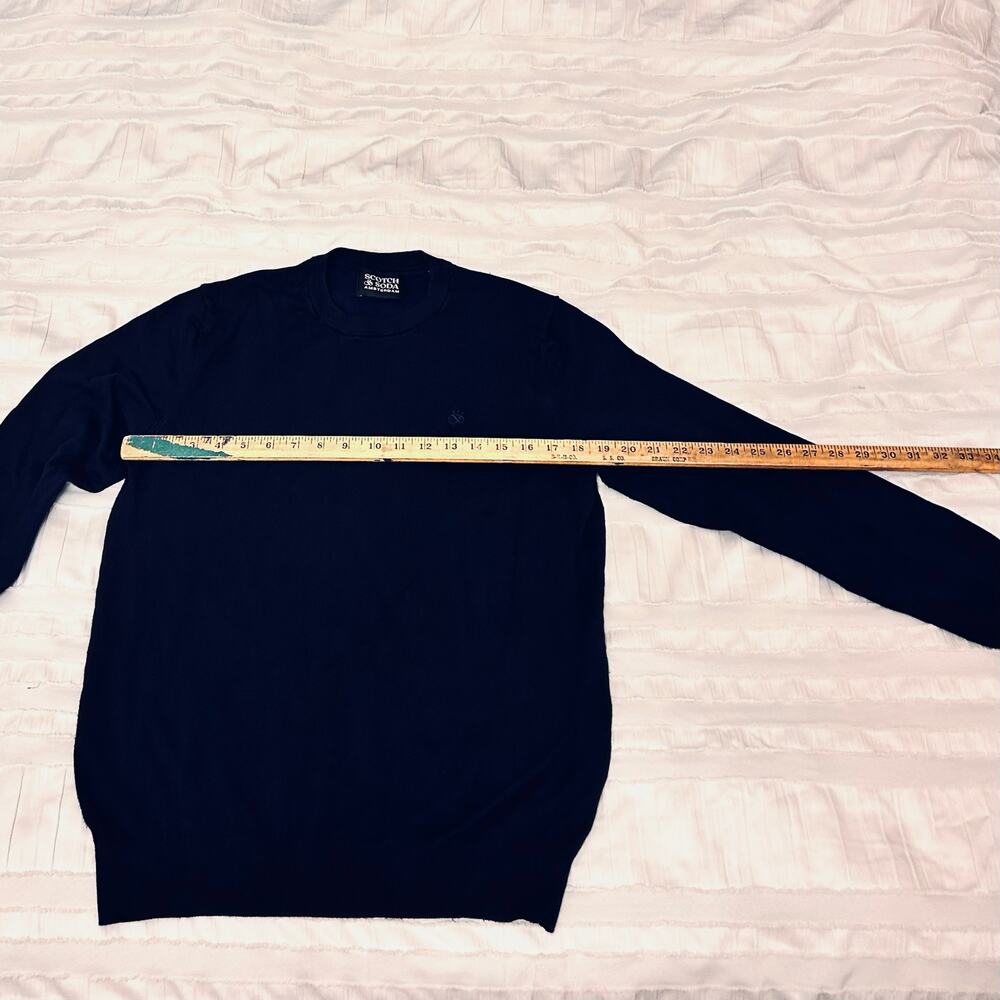 Scotch & Soda Amsterdam Men’s Navy Blue Crewneck Sweater Size M - Picture 3 of 9